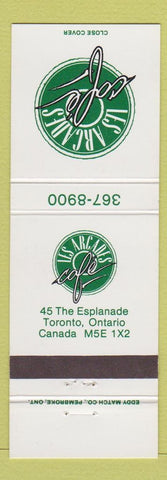 Matchbook Cover - Les Arcades Cafe Toronto ON