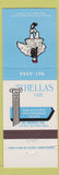 Matchbook Cover - New Hellas Cafe Detroit MI