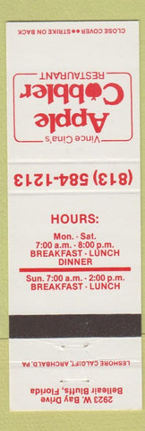 Matchbook Cover - Vince Cina's Apple Cobbler Restaurant Belleair Bluffs FL