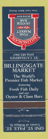 Matchbook Cover - Billingsgate Fish Market St Catharines