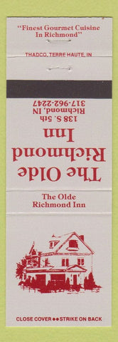 Matchbook Cover - Olde Richmond Inn Richmond IN