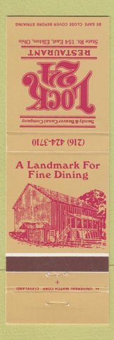 Matchbook Cover - Lock 24 Restaurant Elkton OH