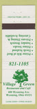 Matchbook Cover - Village Green Restaurant Wyoming OH