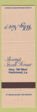 Matchbook Cover - Shorty's Steak House Hammond LA
