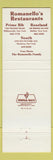 Matchbook Cover - Romanello's Hamburg Buffalo Williamsville NY