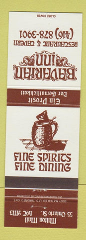 Matchbook Cover - Bavarian Inn Restaurant Milton? ON?
