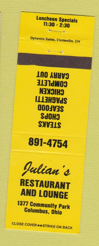 Matchbook Cover - Julian's Restaurant Columbus OH