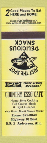 Matchbook Cover - Country Esso Cafe Ardrossan AB