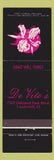 Matchbook Cover - De Vito's Lauderhill FL orchid?
