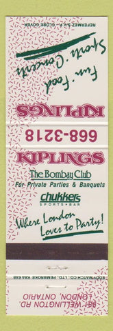 Matchbook Cover - Kiplings Restaurant London ON