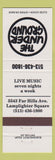 Matchbook Cover - Under Ground Lamplighter Square