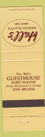 Matchbook Cover - Hall's Restaurants Fort Wayne IN