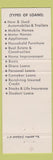 Matchbook Cover - Los Angeles CA Water Power Credit Union