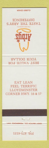 Matchbook Cover - Arby's Lloydminster AB