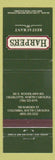 Matchbook Cover - Harper's Restaurant Columbia SC Charlotte NC