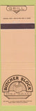 Matchbook Cover - Butcher Block Steak Albany Plattsburgh New Hartford NY