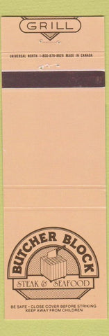 Matchbook Cover - Butcher Block Steak Albany Plattsburgh New Hartford NY