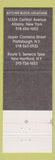 Matchbook Cover - Butcher Block Steak Albany Plattsburgh New Hartford NY