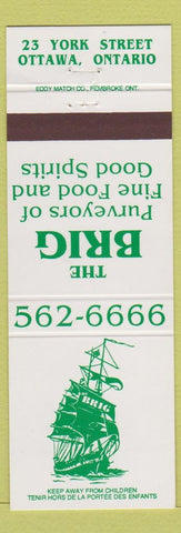 Matchbook Cover - The Brig Ottawa ON