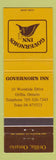 Matchbook Cover - Governor's Inn Orillia ON