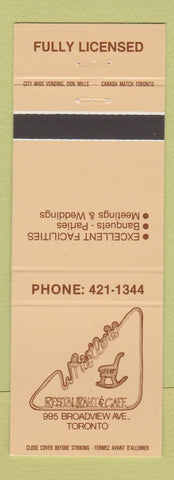 Matchbook Cover - Whistler's Restaurant Toronto ON