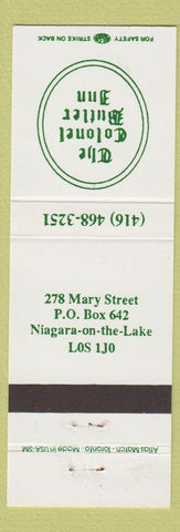 Matchbook Cover - Colonel Butler Inn Niagara on the Lake ON