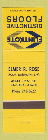 Matchbook Cover - Flintkote Flooring Elmer Rose Calgary AB