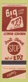Matchbook Cover - Ed Debevic's