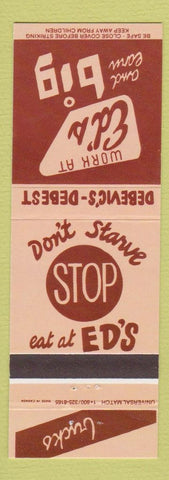 Matchbook Cover - Ed Debevic's