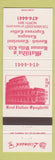 Matchbook Cover - Matilad's Roman Villa Italian North Bay ON