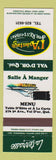 Matchbook Cover - L Avantage Bar Restaurant Val D'or QC