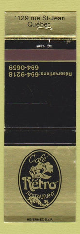 Matchbook Cover - Cafe Retro Quebec QC