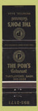 Matchbook Cover - The Pon's Restaurant Paynton SK Turtleford WEAR