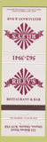Matchbook Cover - Riley's Restaurant Ottawa ON