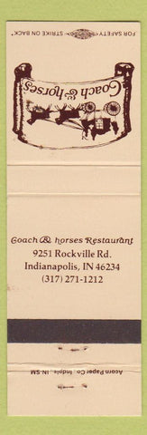 Matchbook Cover - Coach and Horses Indianapolis IN restaurant