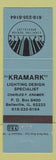 Matchbook Cover - Kramark Lighting Design Belleville IL