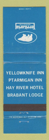 Matchbook Cover - Territorial Hotels Yellowknife Ptarmigan Brabant