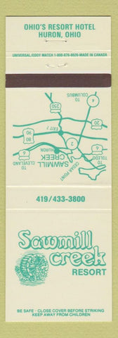 Matchbook Cover - Sawmill Creek Resort Huron OH
