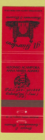 Matchbook Cover - Il Giardino Pizza