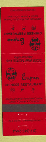 Matchbook Cover - Empress Chinese Restaurant Jacksonville FL