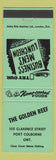 Matchbook Cover - Golden Reef Port Colborne ON
