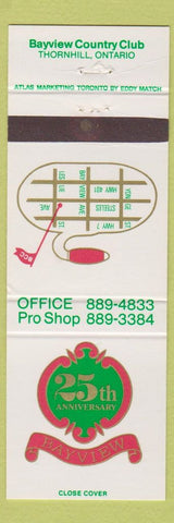 Matchbook Cover - Bayview Country Club Thornhill ON