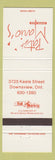 Matchbook Cover - Pat and Mario's Downsview ON white