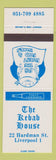 Matchbook Cover - Kebab House Liverpool