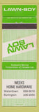Matchbook Cover - Lawn Boy Lawn Mowers Weeks Hardware Waterdown Burlington ON