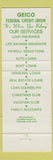 Matchbook Cover - Geico Credit Union