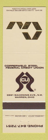 Matchbook Cover - Copperweld Steel Credit Union Warren OH