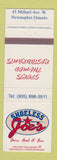 Matchbook Cover - Shoeless Joe's Restaurant Newmarket ON
