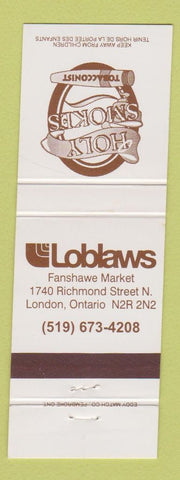 Matchbook Cover - Holy Smokes Tobacco London ON
