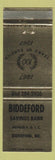 Matchbook Cover - Biddeford Savings Bank ME 1967